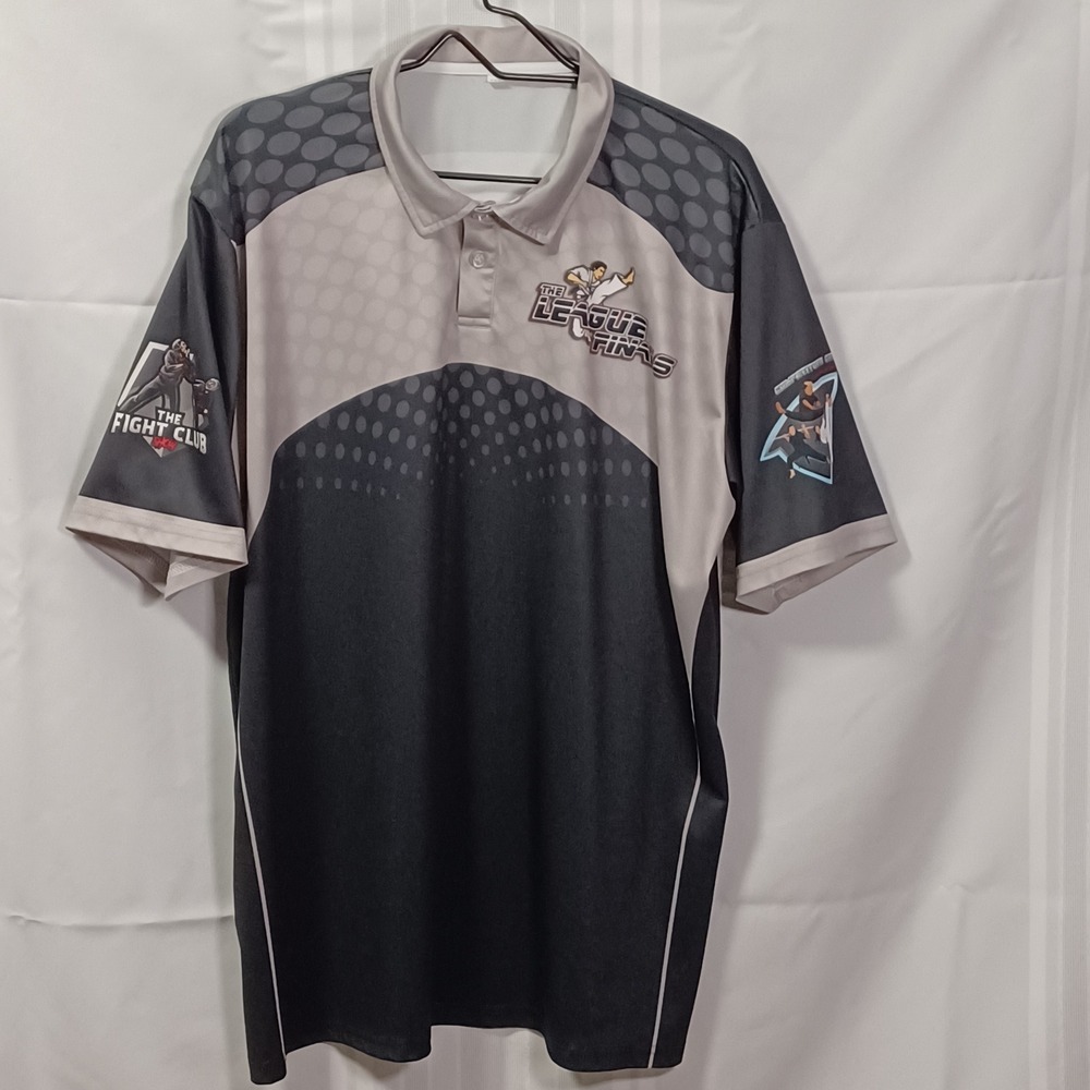 Unbranded Polo Shirt Mens 3XL Gray The League Finals Martial Arts Performance